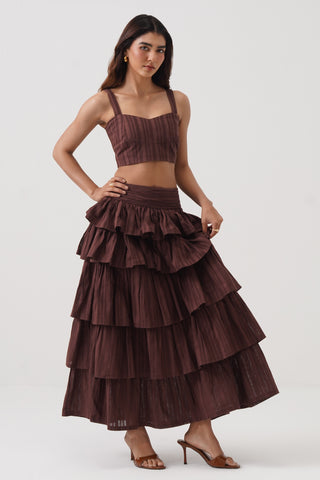 Cascade tierred skirt