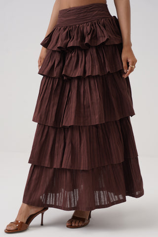 Cascade tierred skirt