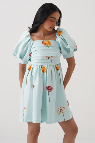 Bluebell Embroidered Puff Sleeve Dress