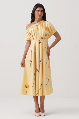 Buttercup Embroidered Midi Dress