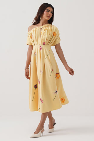 Buttercup Embroidered Midi Dress