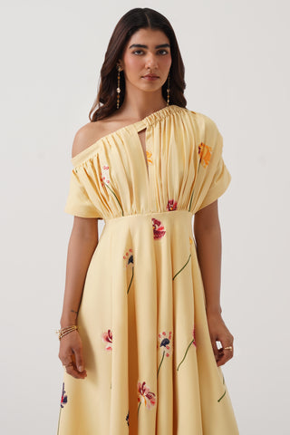 Buttercup Embroidered Midi Dress