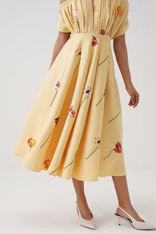 Buttercup Embroidered Midi Dress