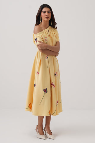 Buttercup Embroidered Midi Dress