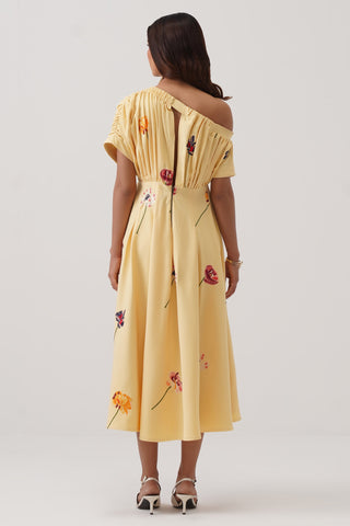 Buttercup Embroidered Midi Dress