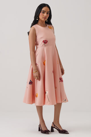 Gardenia Embroidered Midi Dress
