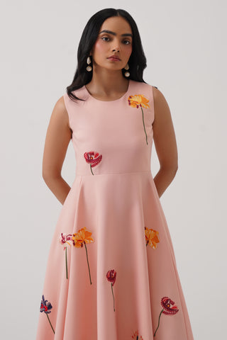 Gardenia Embroidered Midi Dress