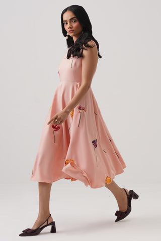 Gardenia Embroidered Midi Dress