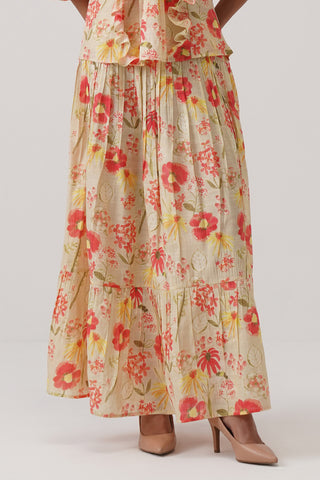 Poppy Bloom Maxi Skirt