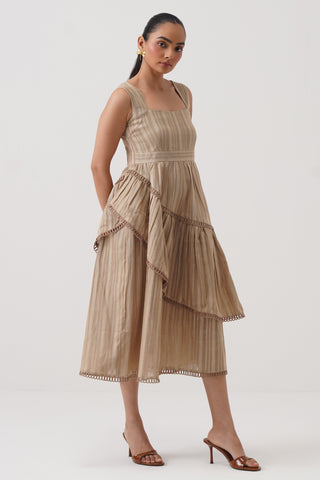 Dune Asymmetric Midi Dress