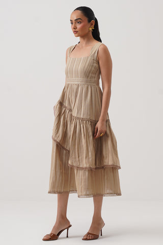 Dune Asymmetric Midi Dress