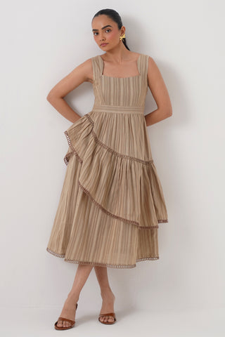 Dune Asymmetric Midi Dress
