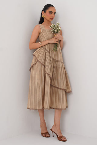 Dune Asymmetric Midi Dress