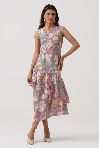 Iris Asymmetric Midi Dress
