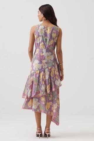 Iris Asymmetric Midi Dress