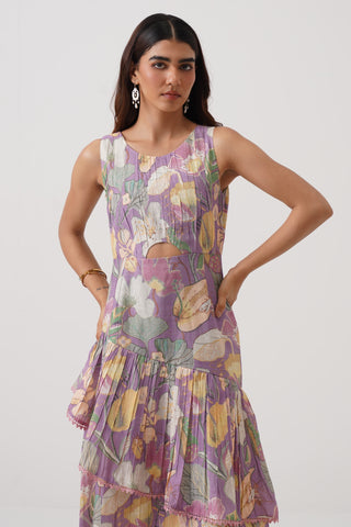 Iris Asymmetric Midi Dress