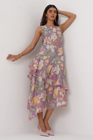 Iris Asymmetric Midi Dress