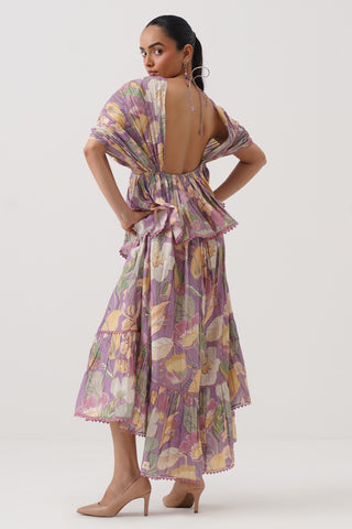 Iris Backless Peplum Dress