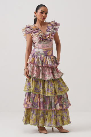 Garden Tiered Maxi Skirt