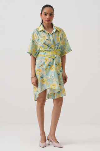 Mimosa Wrap Shirt Dress