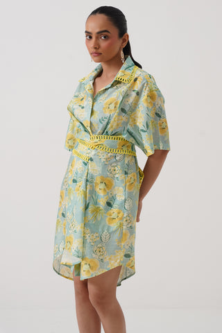 Mimosa Wrap Shirt Dress