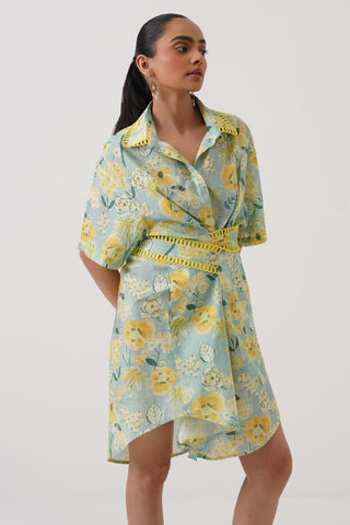 Mimosa Wrap Shirt Dress