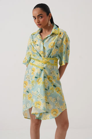 Mimosa Wrap Shirt Dress