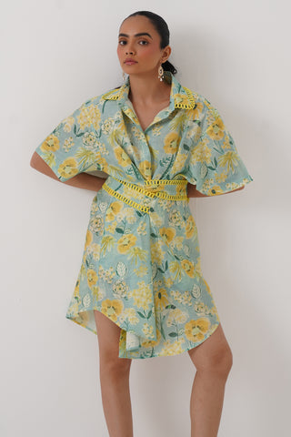 Mimosa Wrap Shirt Dress