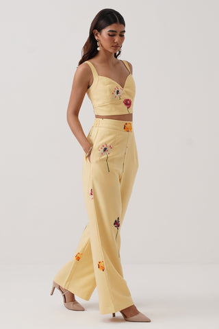 Acacia Embroidered High- waist Trousers