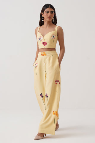 Acacia Embroidered High- waist Trousers