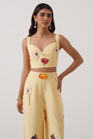Acacia Sweetheart Embroidered Crop Top