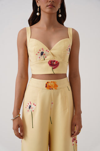 Acacia Sweetheart Embroidered Crop Top