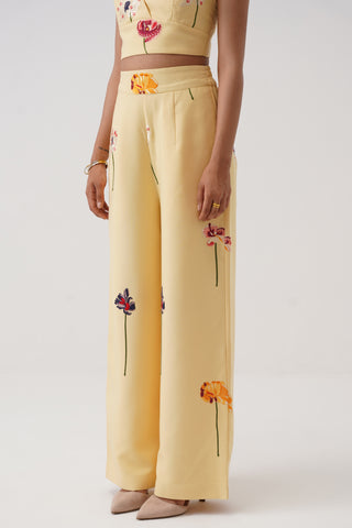 Acacia Embroidered High- waist Trousers