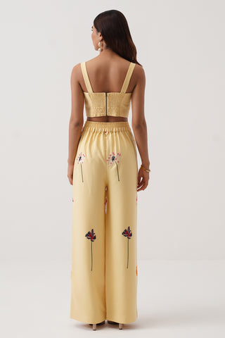 Acacia Embroidered High- waist Trousers
