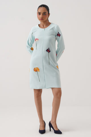 Aster Embroidered Shift Dress