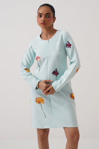 Aster Embroidered Shift Dress