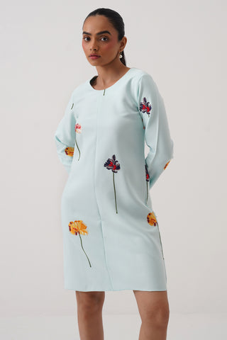 Aster Embroidered Shift Dress