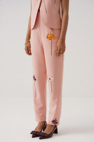Peony Embroidered Trousers