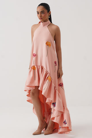 Amaryllis High Low Embroidered Dress