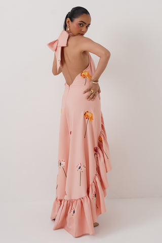 Amaryllis High Low Embroidered Dress