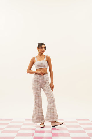 Seren Tweed Bell-bottom Pants