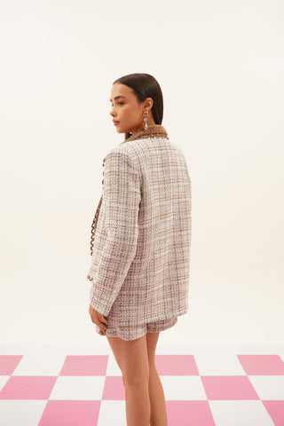 Amaris Oversized Tweed Blazer