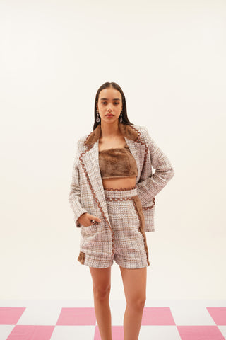 Amaris Oversized Tweed Blazer