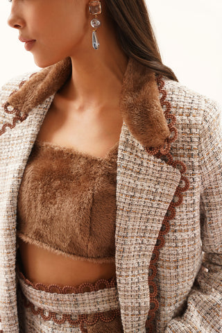 Amaris Oversized Tweed Blazer