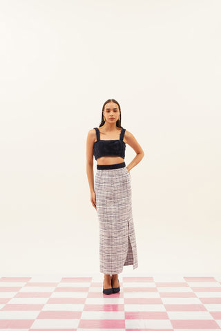 Kyna Tweed Maxi Skirt