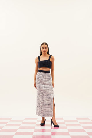 Kyna Tweed Maxi Skirt