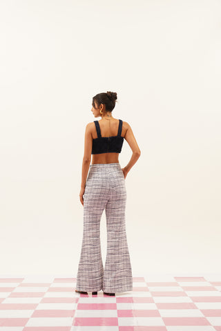 Aven Tweed Bell-bottom Pants