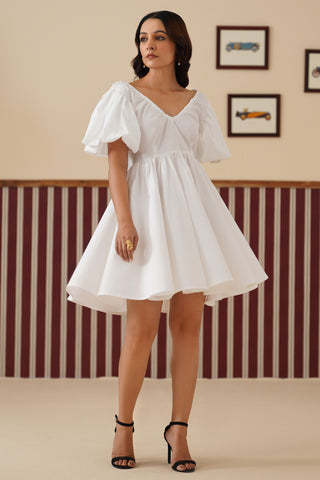 Odessa White Bow Dress