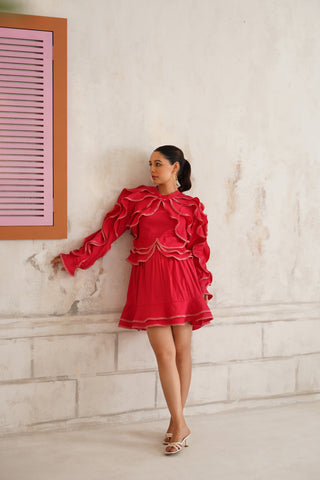 Lyana Backless Ruffle Dress