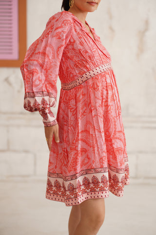 Kalila Coral Maternity Dress